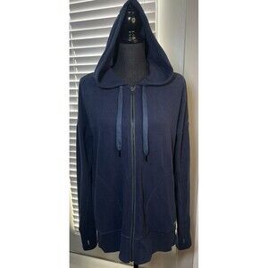 Sweaty Betty SB4108 Womens XL Navy Blue Full Zip Hoodie Athleisure Lounge Gym